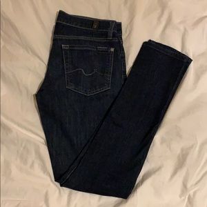 7 For All Mankind Dark Blue Skinny Jeans